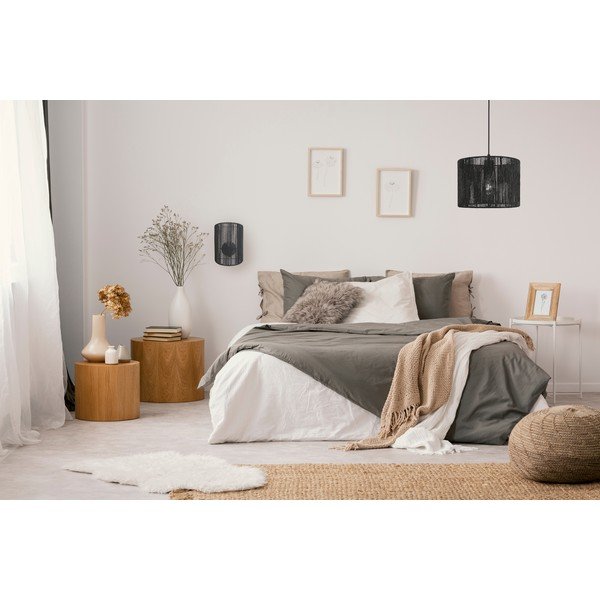 Crna zidna lampa Foresto – GTV-image-1