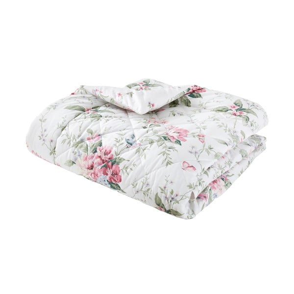 Krem prošiven prekrivač 200x200 cm Bridgerton Penelope Floral – Catherine Lansfield