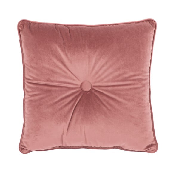 Ružičasti jastuk Tiseco Home Studio Velvet Button, 45 x 45 cm