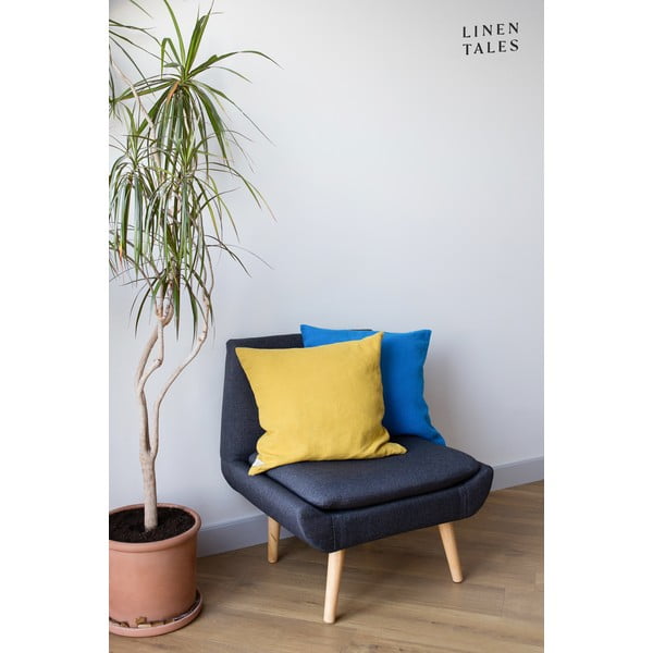 Lanena ukrasna jastučnica 50x50 cm French Blue – Linen Tales-image-1