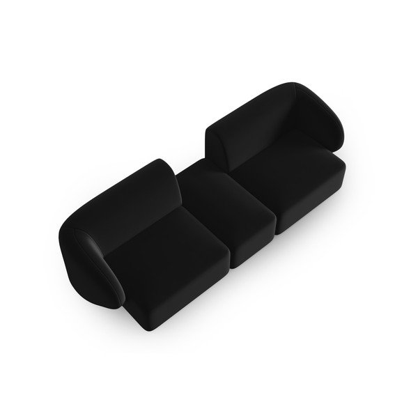 Crna baršunasti sofa 246 cm Paolo – Milo Casa-image-1