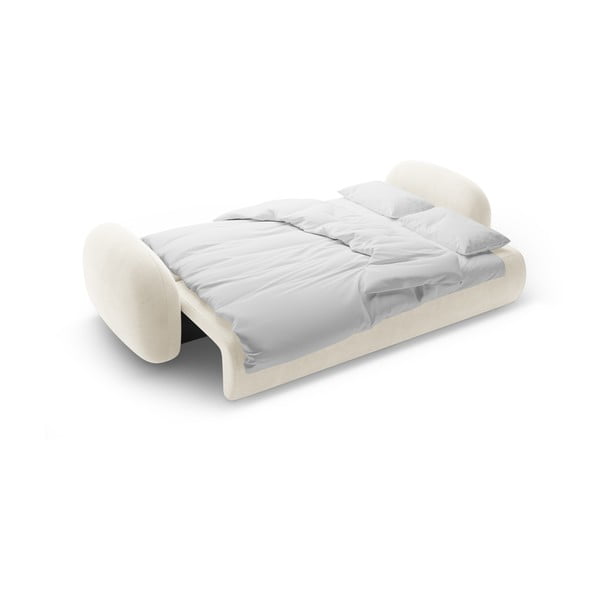 Krem baršunasti sklopiva/s prostorom za odlaganje sofa 262 cm Tonale – Cosmopolitan Design-image-4