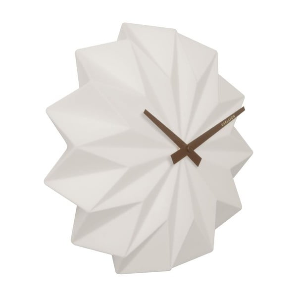 Bijeli zidni sat Karlsson Origami Ceramic-image-1