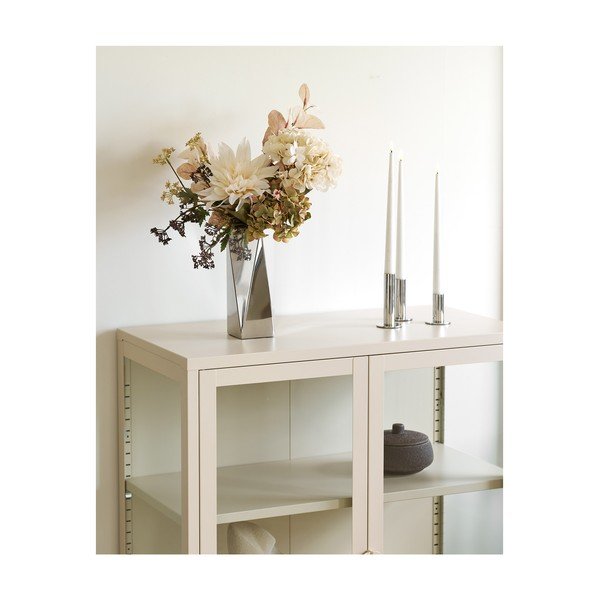 Krem željezna vitrina 80x101x40 cm Brisbane – House Nordic-image-3