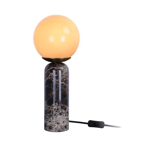 Tamno smeđa mramorna stolna lampa (visina 38 cm) Lazio Sphere – Leitmotiv-image-3