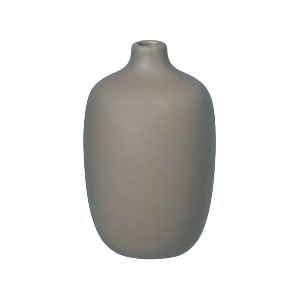 Siva keramička vaza Blomus Ceola, visina 12 cm