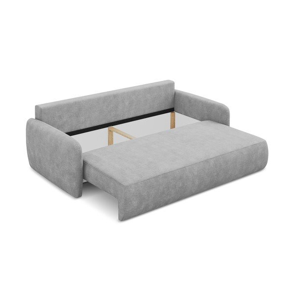 Svijetlo siva sklopiva/s prostorom za pohranu sofa od šenila 218 cm Lilo – Makamii-image-3