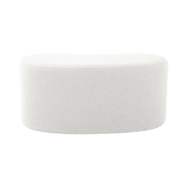 Bijeli tabure od bouclé tkanine Ada – Leitmotiv-image-4