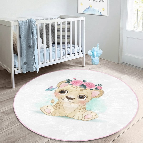 Bijeli dječji tepih ø 100 cm Comfort – Mila Home-image-4