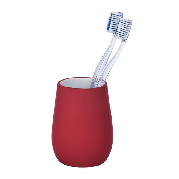 Crvena keramička čaša za četkice za zube Wenko Sydney