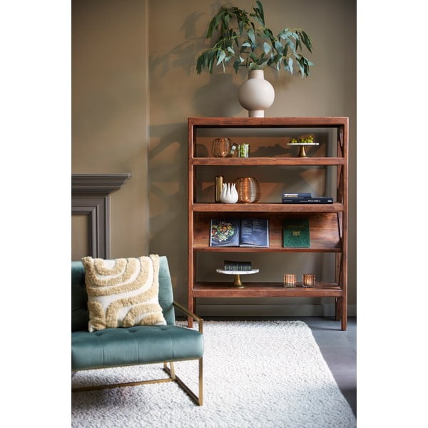 Smeđa polica od punog bagrema 120x160 cm Yuki - Light & Living-image-1