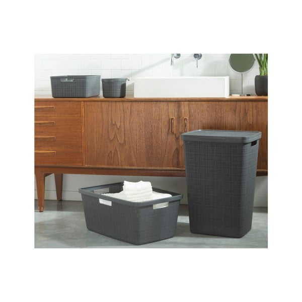 Tamno siva košara za rublje Curver Jute, 58 l-image-2