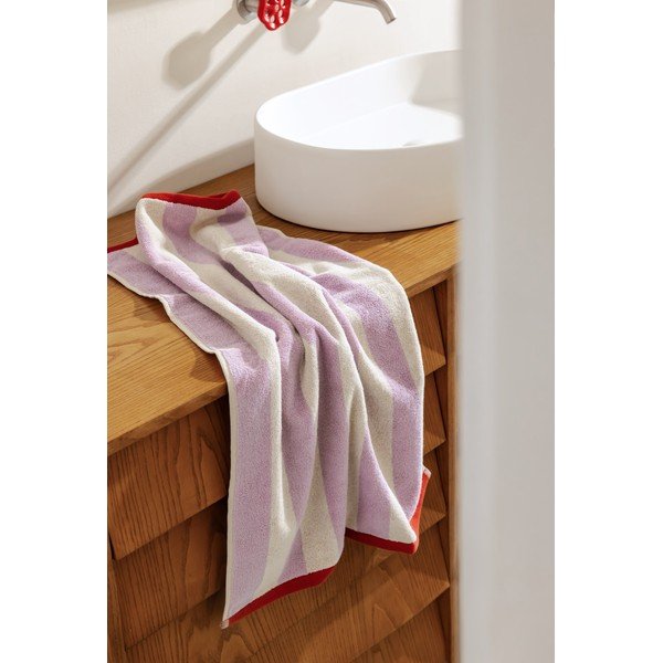 Smeđi/krem pamučan ručnik od frotira 50x80 cm Gobo – noo.ma-image-4