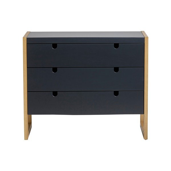 Antracit siva komoda s 3 ladice Marckeric Square, 90 x 75 cm-image-4