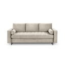 Bež baršunasti kauč na razvlačenje Milo Casa Santo