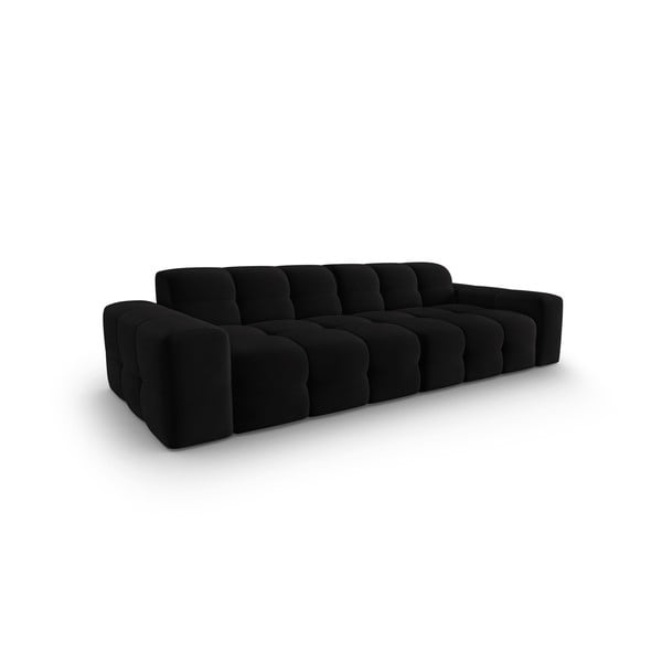 Crna baršunasta sofa 255 cm Kendal - Micadoni Home-image-3