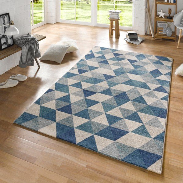Plavi tepih Mint Rugs Diamond Triangle, 80 x 150 cm-image-1