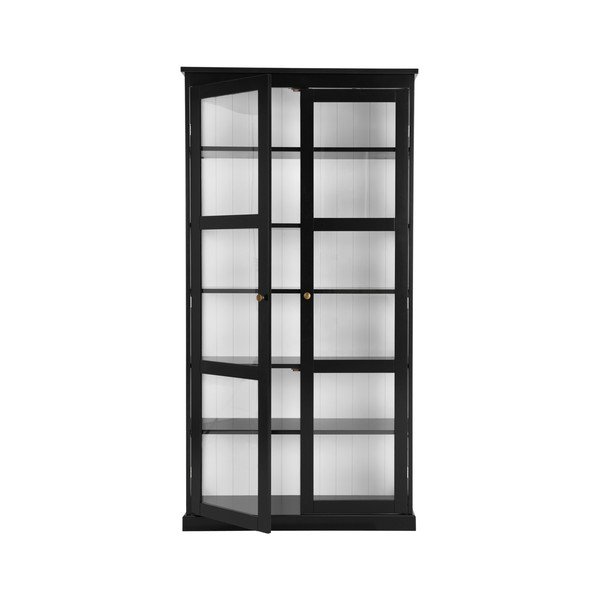 Crna vitrina od MDF-a 98x193x34 cm Wilma – Ellos Home-image-4