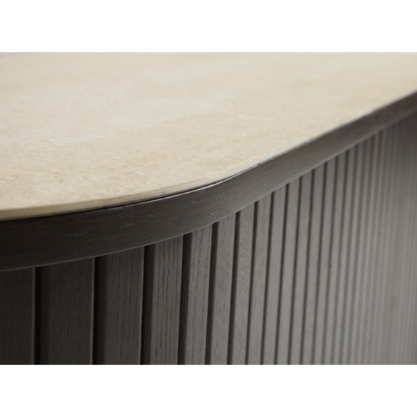 TV komoda s keramičkom daskom u tamnoj prirodnoj boji 180x50x40 cm Enna – Unique Furniture-image-3