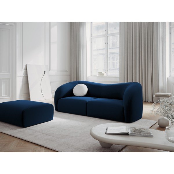 Plava baršunasta sofa 197 cm Santi – Interieurs 86-image-1