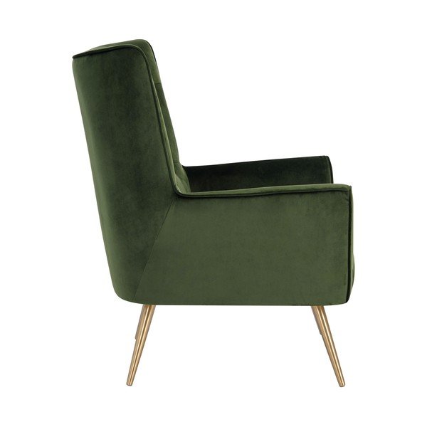 Tamnozelena baršunasta fotelja Actona Bodiva-image-4