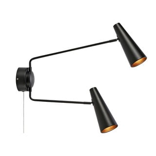 Crna zidna lampa Peak – Markslöjd