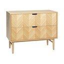 Komoda od hrastovine s ladicama Hübsch Herringbone
