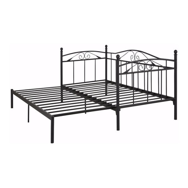 Crni sklopivi krevet Støraa Bibi, 90 x 200 cm-image-1