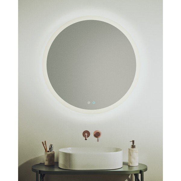 Zidno ogledalo s osvjetljenjem ø 60 cm Mervi – Kave Home-image-1