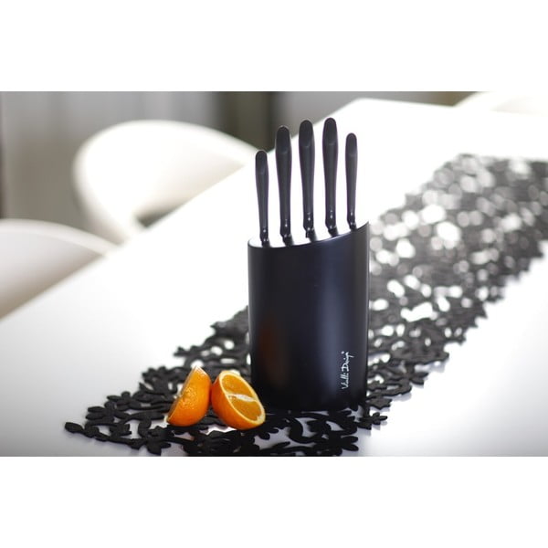 Crni stalak s pet noževa Vialli Design-image-1