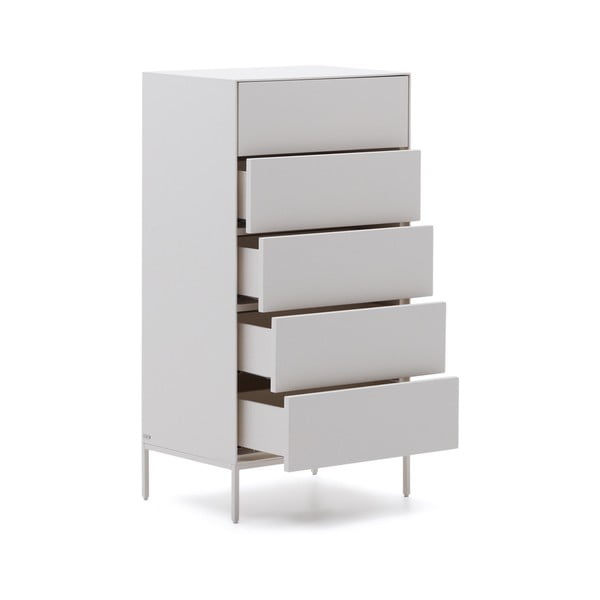 Bijela visoka komoda 60x114 cm Vedrana – Kave Home-image-3