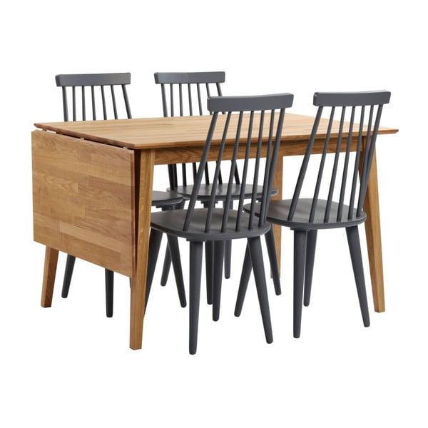 Rasklopivi blagovaonski stol od hrasta Rowico Mimi, 120 x 80 cm-image-4