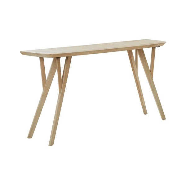 Pomoćni stol od masivnog manga u prirodnoj boji 44x160 cm Quenza – Light & Living