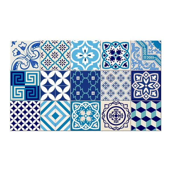 Set s 15 ukrasnih naljepnica za zid Ambiance Seaside, 15 x 15 cm-image-1