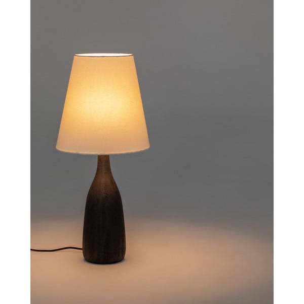Crna/krem stolna lampa s tekstilnim sjenilom (visina 56 cm) Luvia – Kave Home-image-3