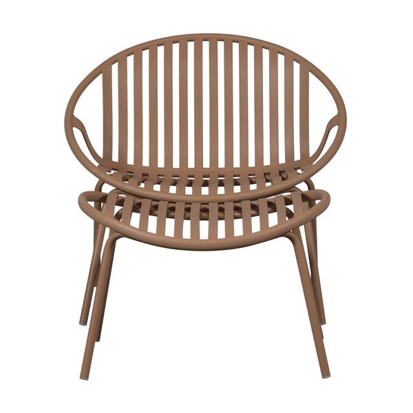 Ružičasta plastična vrtna stolica s osloncem za noge Bruce – WOOOD-image-4