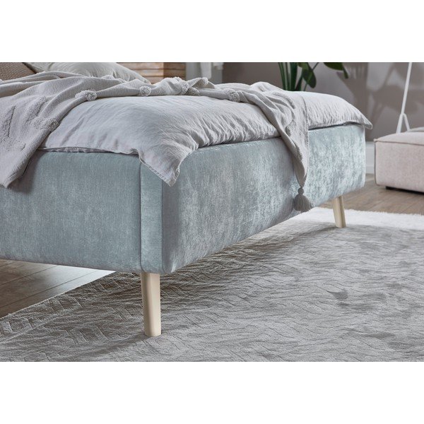 Svijetlo plavi tapecirani bračni krevet bez podnice 180x200 cm Mattis – Meise Möbel-image-3