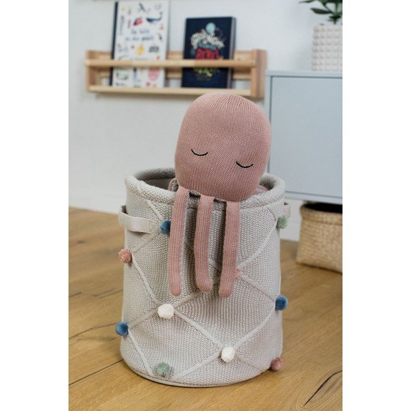 Svjetlo smeđa tekstilna dječja kutija za pohranu ø 30x35 cm Taupe – Kindsgut-image-3