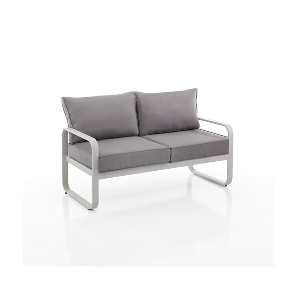 Siva vrtna sofa aluminijska Ischia – Tomasucci