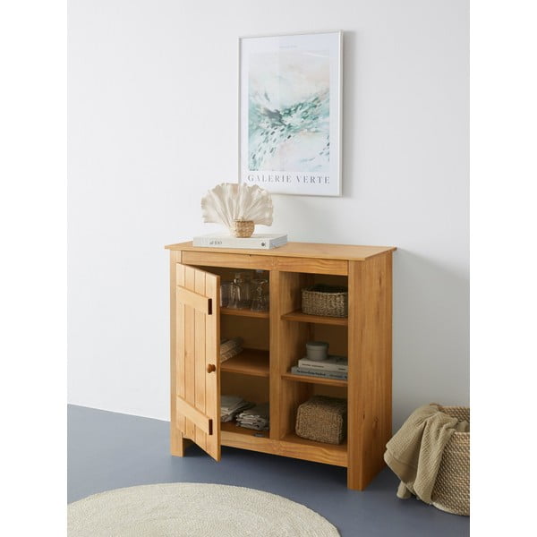 Ormarić od masivnog bora u prirodnoj boji 90x90 cm Bertram – Støraa-image-4