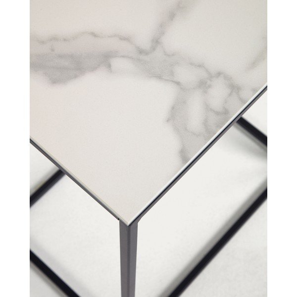 Pomoćni stol s keramičkom daskom 30x45 cm Rewena – Kave Home-image-3