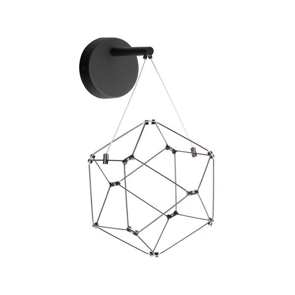 Crna LED zidna lampa aluminijska Nebula – Nova Luce
