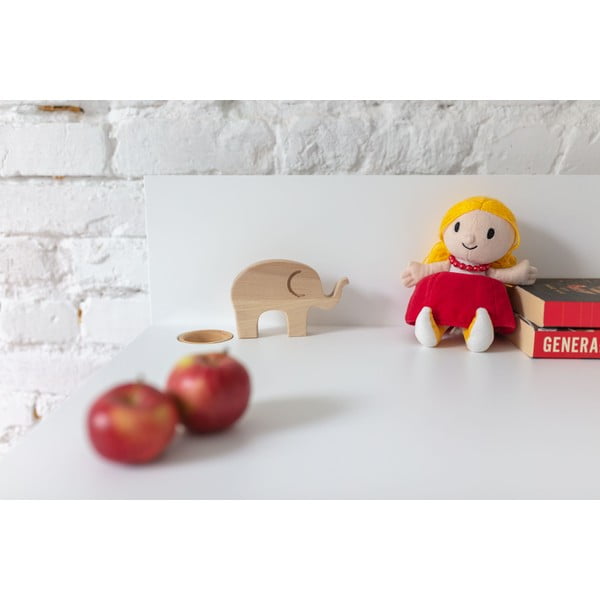 Bijeli radni stol s podnožjem od jasena Ragaba Luka, duljina 85 cm-image-1