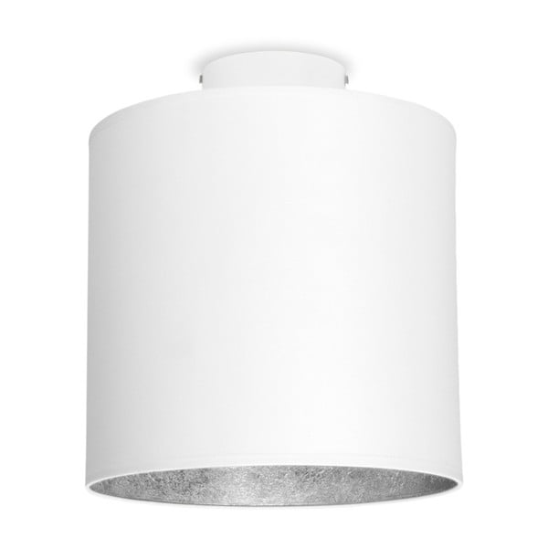 Bijela stropna svjetiljka s detaljima u srebrnoj boji Sotto Luce MIKA Elementary S PLUS CP