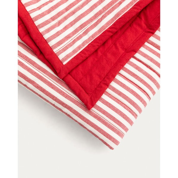 Crveni prošiven prekrivač od organskog pamuka 180x240 cm Sini – Kave Home-image-1