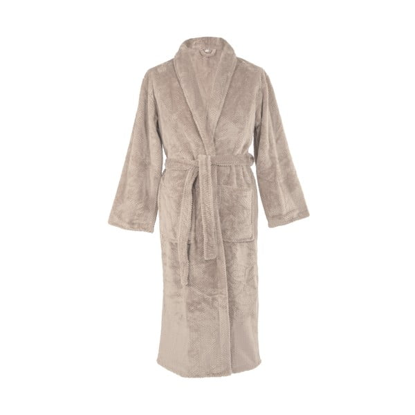 Smeđe-sivi kućni ogrtač od mikropliša S/M Pippa – Tiseco Home Studio