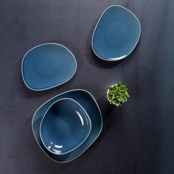 Svijetloplavi porculanski tanjur za salatu Villeroy & Boch Like Organic, 21 cm-image-2