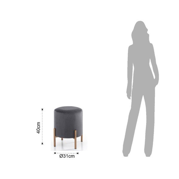 Siva stolica Tomasucci Ammy, ø 31 cm-image-1