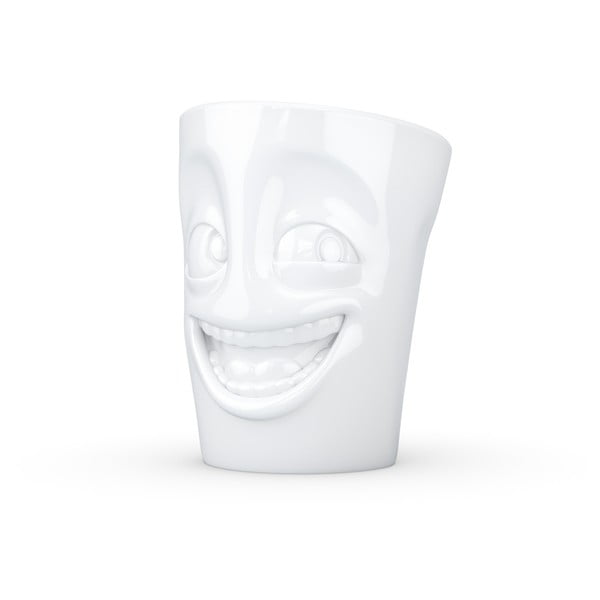 Bijela porculanska šalica s motivom osmijeha 58products, zapremnina 350 ml-image-1