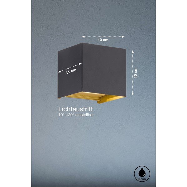 LED zidna vanjska svjetiljka (visina 10 cm) Thore – Fischer & Honsel-image-1